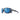 Julbo-usa Montebianco 2 sunglasses feature blue mirrored wraparound lenses, a matte black frame, removable blue side shields, and the Montebianco 2 logo on the temple. #color_black-blue-white-with-spectron-3-polarized-lens