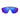 Front view of Julbo USA Rush Lenses & Parts sport sunglasses with blue and purple reflective lenses, a black and blue frame, and sleek temple arms for a secure fit. #color_rush-reactiv-1-3-high-contrast-lens-red-blue-flash