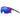 The Julbo USA Rush Lenses & Parts are sporty sunglasses with blue frames, reflective purple-tinted lenses, and stylish black and blue temple arms for a bold, modern look. #color_rush-front-frame-blue-black