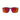 The Julbo USA Shield Lenses & Parts feature rectangular sunglasses with a dark gray frame, red-orange mirrored polarized lenses, and sleek temple arms, shown from the front. #color_shield-spectron-3-polarized-lens-smoke-red-flash