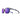 A pair of Polaroid sunglasses with a dark gray frame, purple mirrored lenses, and blue temples, shown on a clean white background. #color_translucent-gray-/-violet-with-spectron-3-polarized-lens