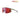 A pair of Julbo-usa Ultimate sport sunglasses with red photochromic panoramic lenses, a dark frame, CustomFIT Temples, and the REACTIV logo in the top right corner. #color_dark-gray-army-green-with-reactiv-0-3-high-contrast-lens