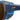 Close-up of Julbo USA Explorer 2.0 Lenses & Parts: blue sunglasses with brown lenses, gray textured temple arms, and an orange logo on the arm. #color_explorer-2-0-side-shields-pair-blue-blue