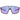Front view of Julbo USA's Fury sunglasses with a black frame and mirrored purple-blue lenses; Fury Lenses & Parts are available for easy maintenance.