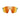 Front view of Julbo USA Edge Sunglasses Parts showcasing a large, single-piece orange mirrored lens and sleek black temple arms. #color_reactiv-1-3-light-amplifier-yellow-red-yellow-flash