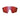 The Julbo USA Edge Sunglasses Parts feature a single red mirrored lens, rimless design, and sleek temple arms for a secure fit. #color_reactiv-0-3-high-contrast-red
