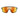Front view of Julbo USA Fury sunglasses with a black frame and large orange mirrored lenses—stylish eyewear with available Fury Lenses & Parts for lasting performance.
