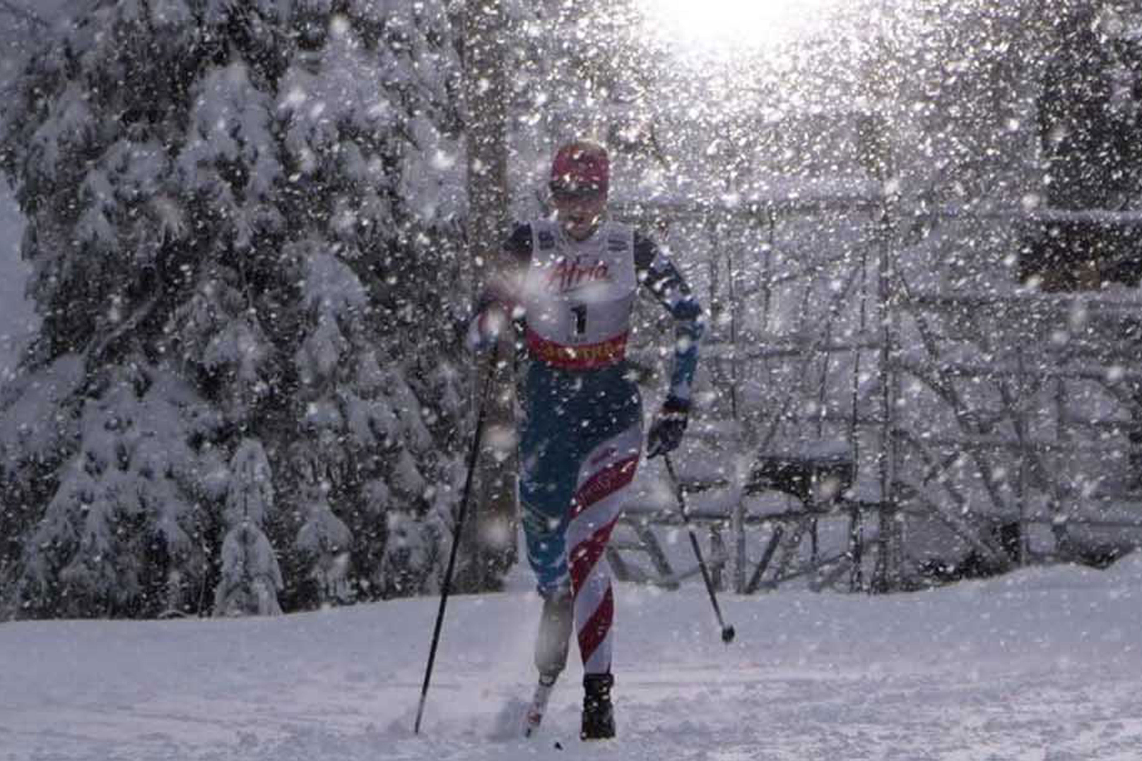Julia Kern cross country ski racing in Julbo Sunglasses