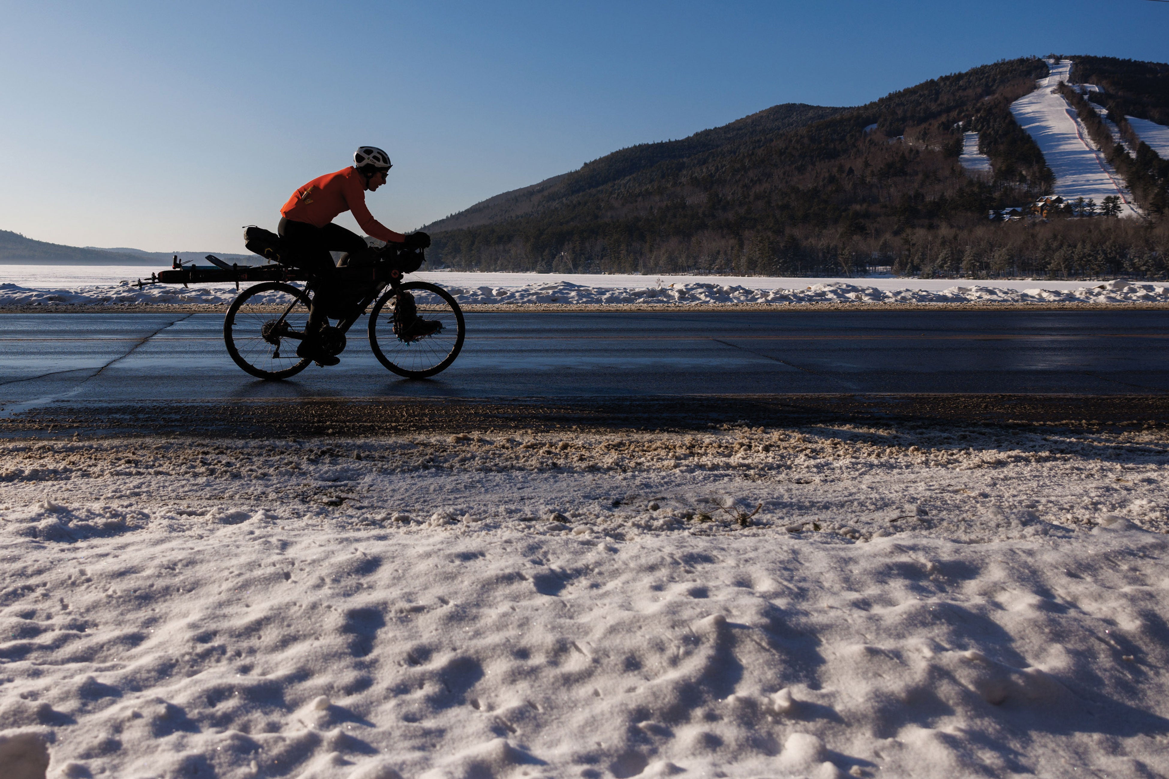 Jake Inger Biking to Mt. Washington
