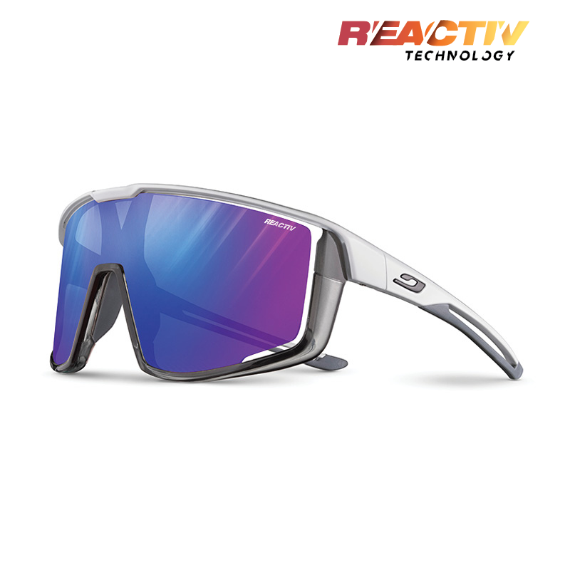 #color_Matte White / Translucent Gray with REACTIV 1-3 High Contrast lens