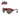 The Julbo-usa Vermont Classic sunglasses feature a round mountaineering design, red leather side shields, and curved black temples, shown on a white background. #color_vermont-classic-red-pepper-with-spectron-4-lens