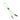 A neon green elastic loop with a black central connector and black foam tips, shown on a plain white background. #color_floating-sunglass-strap-green