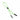 A neon green elastic loop with a black central connector and black foam tips, shown on a plain white background. #color_floating-sunglass-strap-green