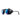 The Julbo-usa Cham sunglasses are mirrored blue mountaineering shades featuring black side shields, a leather nose cover, and curved earpieces—an alpine classic designed for enhanced protection. #color_black-matte-black-with-spectron-3-lens