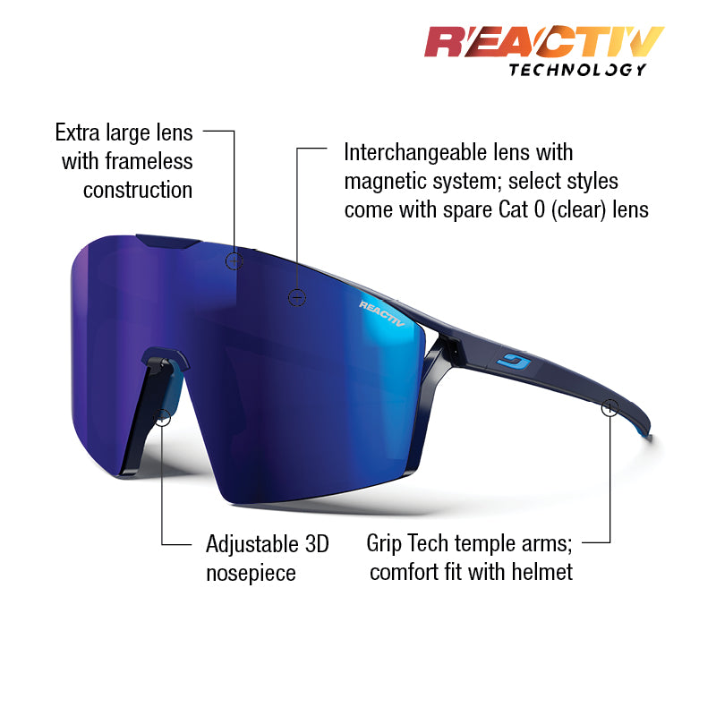 #color_Matte Blue / Blue with REACTIV 1-3 High Contrast lens