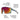 Spectrono sports sunglasses with a gray frame and a large red-to-orange mirrored lens, shown with callout labels explaining features like full venting, grip tech temples, nose grip, and air link temple system. #color_dark-blue-green-grey-with-spectron-3-lens