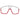 A pair of Julbo USA Fury Lenses & Parts sport-style sunglasses featuring a white upper edge and red lower edge, displayed on a white background—perfect for anyone wanting stylish frames or handy replacement parts.