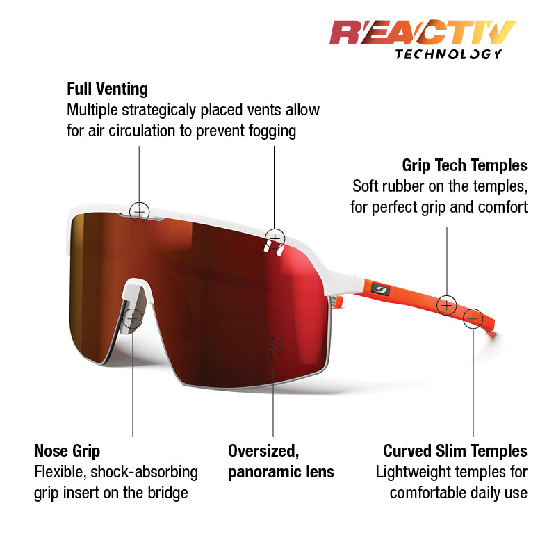 #color_White / Orange with REACTIV 0-3 High Contrast lens