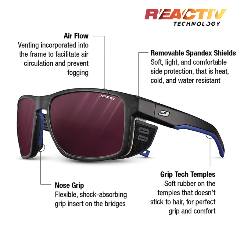 #color_Translucent Black / Blue/ White with REACTIV 0-4 High Contrast lens