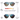 Two pairs of round sunglasses shown to demonstrate lens darkness in different light levels, with text explaining 35% VLT in cloudy conditions and 7% VLT in extreme sunlight. The lenses show a blue-to-brown gradient transition, and the image includes cloud and sun icons with arrows pointing to the sunglasses. #color_blue-gray-with-reactiv-2-4-lens