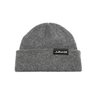The Julbo Beanies by Julbo Eyewear feature a gray ribbed acrylic knit, a folded brim for comfort, and a black Julbo logo patch on the front. #color_julbo-beanie-grey-heather