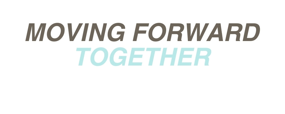 Header reading: Moving forward together