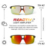Julbo Eyewear Liry sunglasses feature REACTIV photochromic lenses that adapt from 75% to 17% VLT for changing light, offer 100% UV protection, enhanced visibility, and an adjustable nose fit for comfort. #color_matte_brown_with_reactiv_1_3_light_amplifier_lens