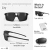 Julbo Eyewear Liry performance sunglasses in black feature a 128mm width, 133mm temple arms, and adjustable nose fit for comfort. Includes a microfiber bag, collapsible hard case, and comes in size M. #color_matte-brown-with-reactiv-1-3-light-amplifier-lens