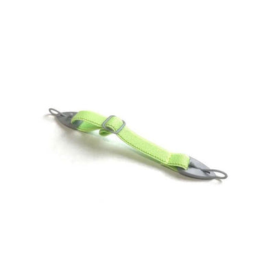 The Julbo Eyewear Looping Cord Jr Sunglass Strap is a green neoprene strap with metal loops on both ends, designed to secure or attach your sunglasses. #color_looping-cord-lime