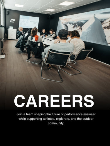 A photo of employees at the julbo office with copy about careers at Julbo