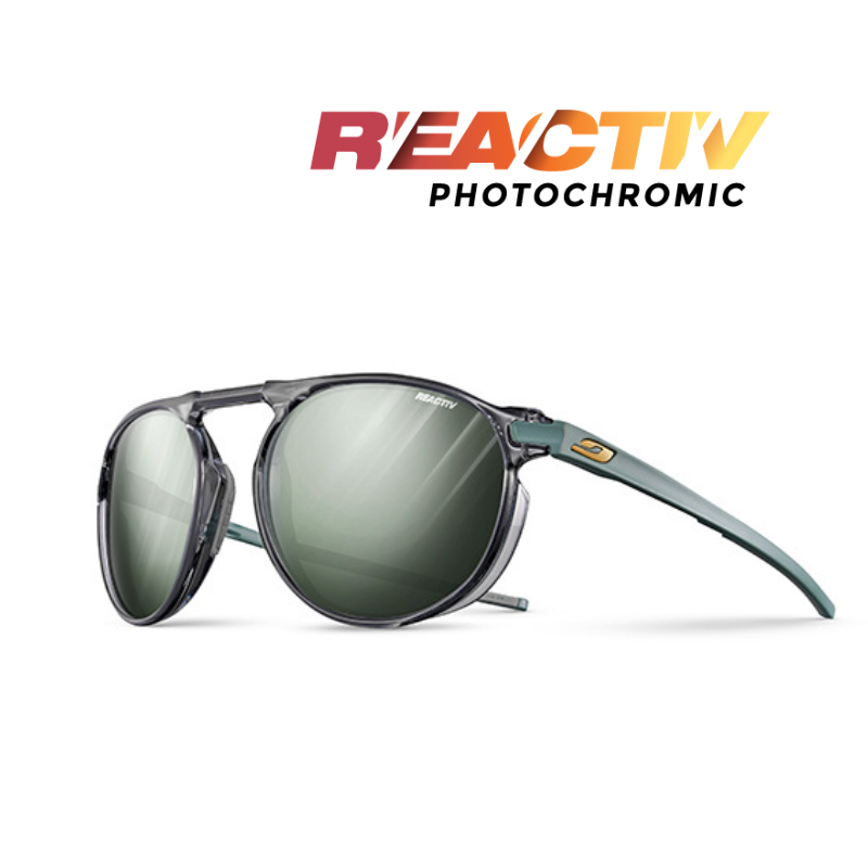 #color_Shiny Translucent Black / Army / Gold with REACTIV 1-3 Glare Control lens