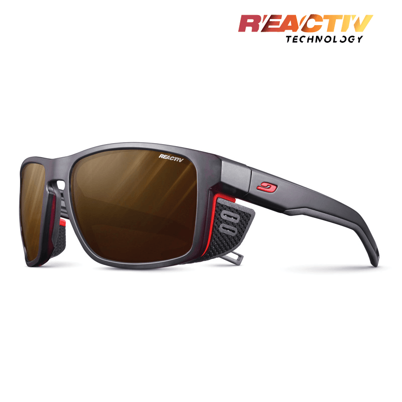 #color_Transluscent Black / Neon Orange with REACTIV 2-4 Polarized Lens