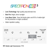 Spectron HD 3 lens technology description with color swatch and light transmission chart. #color_light_gray_shiny_gray_with_spectron_3_hd_lens