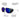 Black wrap-around sunglasses with blue mirrored lenses, shown on a white background with callout lines and text describing features such as the metal and plastic frame, removable leather side shields, nose grip, and adjustable slim temples. #color_black-/-white-with-reactiv-2-4-lens