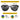An informational product graphic for custom RX lenses showing a pair of dark sunglasses with labeled distance and progressive vision areas, plus two circular lens distortion comparison charts below. Text highlights Unifocal and Progressive options and Julbo's innovative progressive technology.