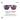 The Julbo Eyewear Ward sunglasses feature a blue retro frame, purple-tinted lenses, and silver arms, shown against a white background. #color_blue-white-with-spectron-3-polarized-hd-lens