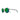 Round sunglasses with mirrored green lenses, a dark gray metal frame, and black arms with green tips, shown on a white background. #color_translucent-green-/-green-with-spectron-3-lens