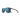 A pair of matte black Polaroid sunglasses with blue mirrored lenses, shown from a three-quarters angle on a white background. #color_black-with-spectron-3-polarized-hd-lens
