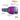 A snowboard goggles product shot on a white background with multiple callout labels explaining features such as the REACTIV photochromic lens, dual lens construction, cylindrical lens shape, extra wide strap, and Superflow Pro enhanced anti-fog system. The goggle strap is dark blue-gray, and the lens shifts from pink/magenta to blue with a reflective gradient. #color_dark-blue-with-reactiv-0-4-high-contrast-lens