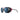 A pair of steampunk-style aviator sunglasses featuring round blue mirrored lenses, a black textured metal frame with silver screws, a clear plastic front, and bright pink accents on the hinges and temple tips. #color_translucent-crystal-rose-with-spectron-3-polarized-lens