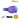 Reactiv Photochromic snow goggles with a blue strap and a purple-to-blue photochromic lens, shown on a white background with product feature badges. #color_light-blue-with-reactiv-1-3-hd-lens