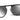 Close-up of the top half of black sunglasses with silver mirrored lenses and gray nose pads against a white background.