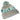 The Julbo Eyewear Classic Pom Beanie is a gray winter hat with green and white stripes, a pom-pom, and "JULBO" knitted on the front—perfect for staying warm in Alpine style. #color_julbo-classic-pom-beanie-grey-green-and-lime