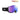 A pair of Julbo snow goggles with a black strap and a large shield-shaped lens that has a purple-to-blue iridescent coating. The Scott logo is visible on the strap, and the 'REACTIV PHOTOCHROMIC' text is displayed in the top right corner. #color_black-with-reactiv-1-3-hd-lens