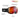 A pair of ski goggles with a black strap and a red-to-orange reflective lens, shown on a white background with callout text and the REACTIV PHOTOCHROMIC branding. #color_black-with-reactiv-0-4-high-contrast-lens